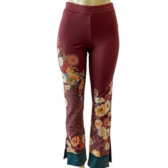 Johnny Was Pants - Johnny Was Phoenix Straight Ankle Slit Pants Red Small  NWT